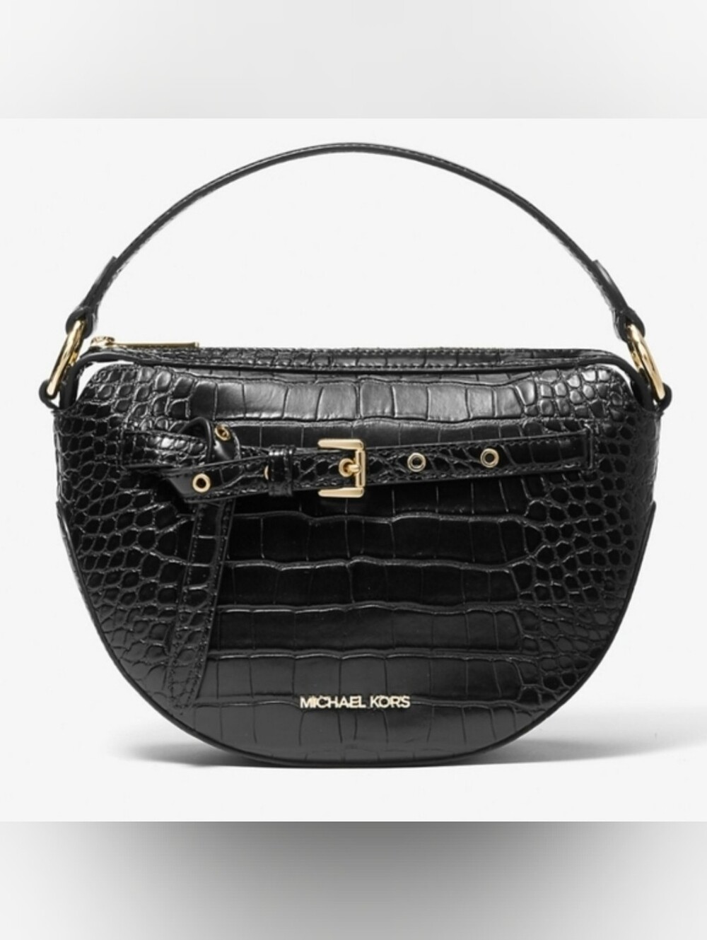 Michael Kors, MICHAEL Emilia Medium Crocodile Embossed Shoulder Bag